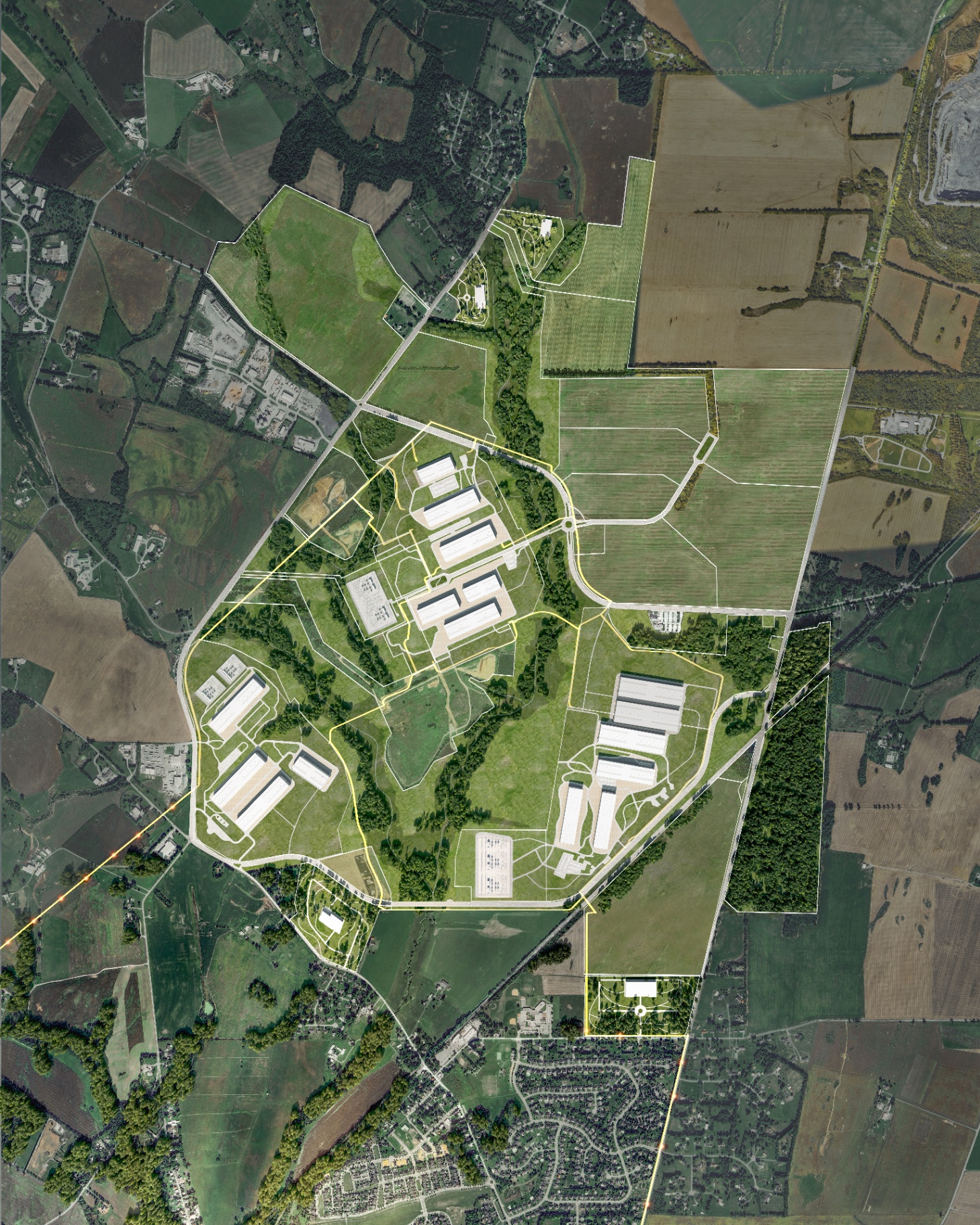 Site plan of the former Eastalco site today